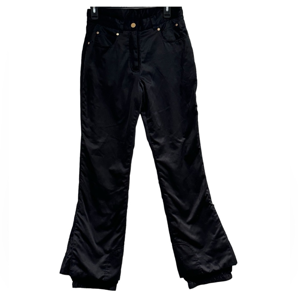 Obermeyer Ski Pant Cortina Black Embroidered 
Snowboard Pants Size 6